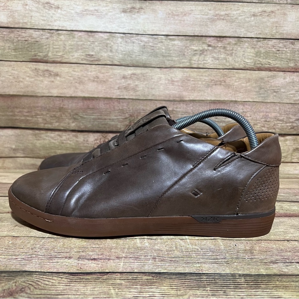 Kizik Brown Leather New York Low Sneakers